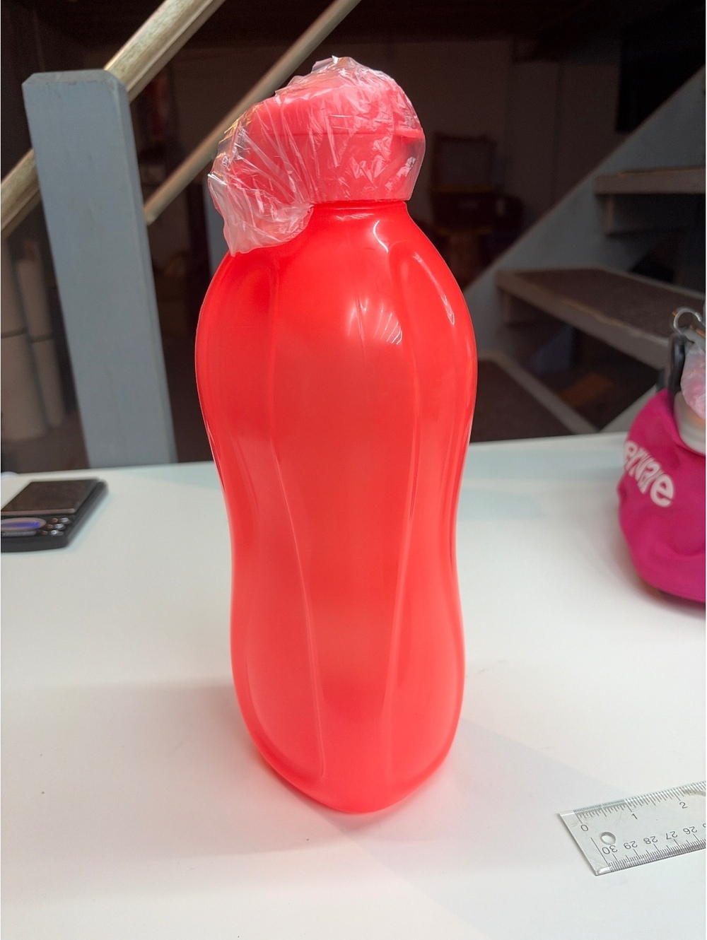New Tupperware ECO 67 oz. X Large Red Water Bottle With Flip Top Lid
